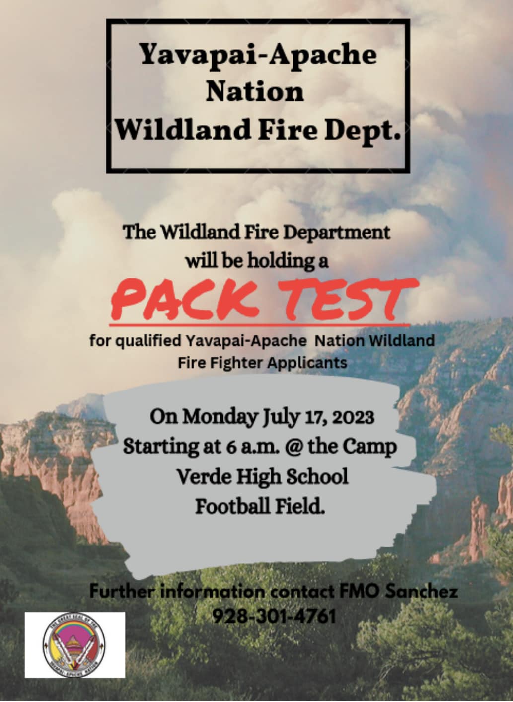 Wildland Fire Department Pack Test (July 17, 2023 600 a.m Wildland Fire Department Pack Test (July 17, 2023 600 a.m