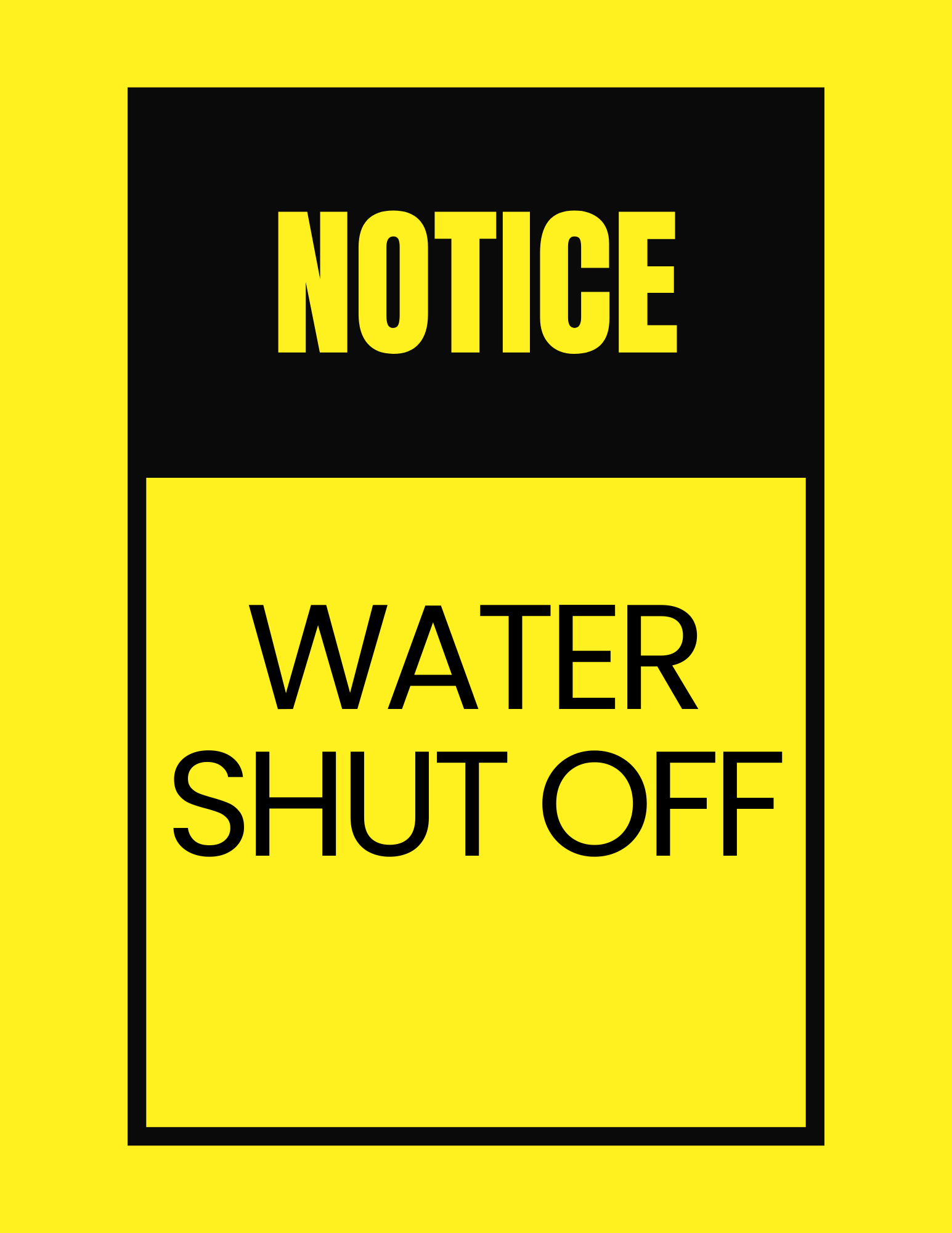 Water Shut Off Notification Examples Community Notice: Water Service Interruption – Clarkdale – Yavapai ...