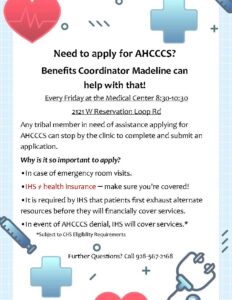 AHCCCS Application Assistance Available Every Friday – Yavapai-Apache ...