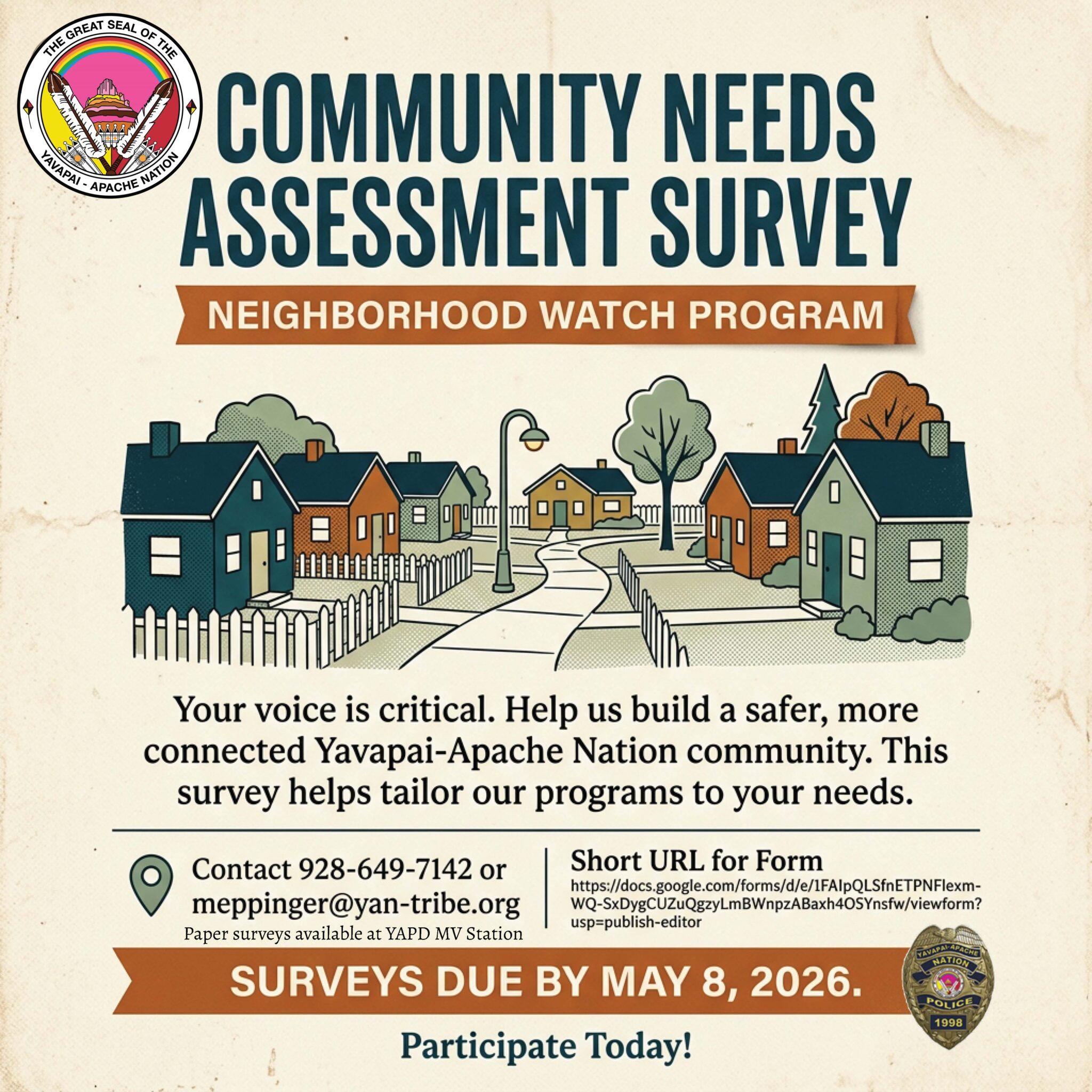 Neighborhood Watch Community Needs Assessment Survey – Yavapai-Apache ...