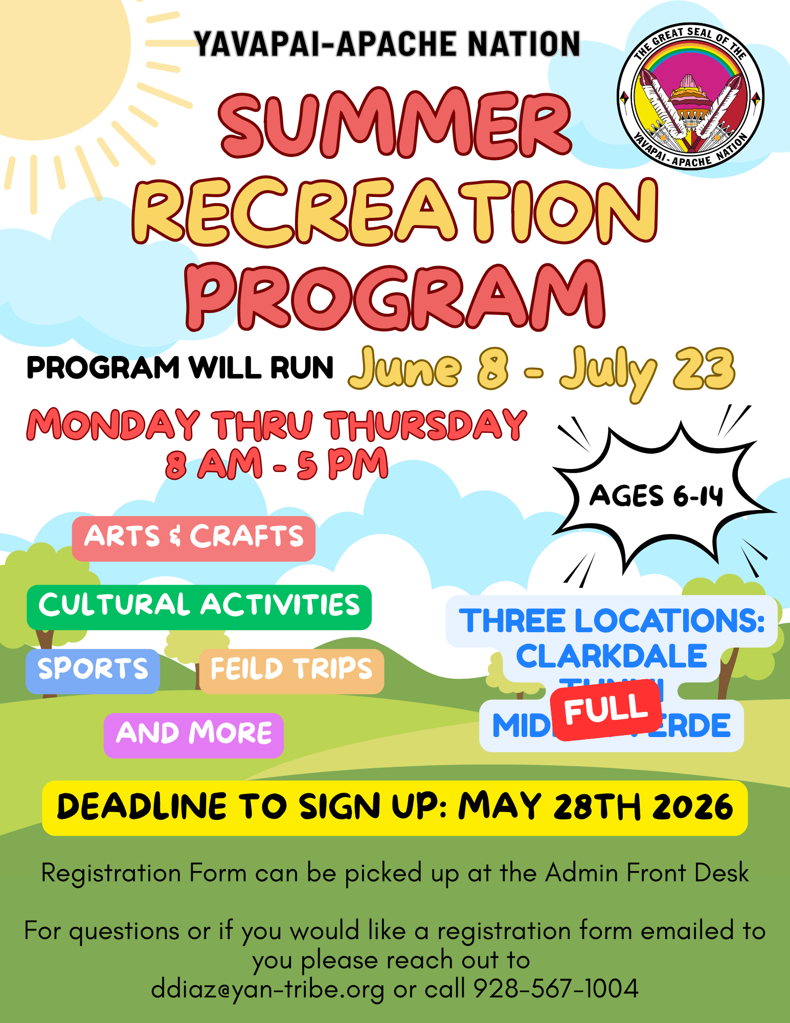 Summer Recreation Program Flyer