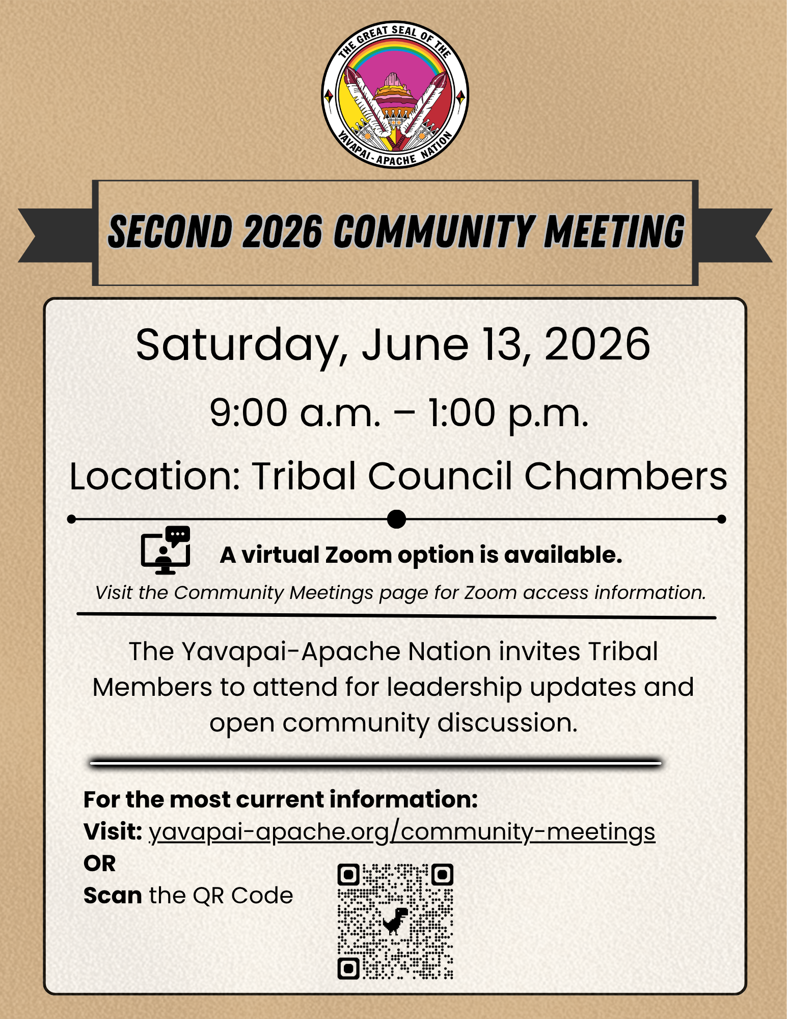 Community Meeting Reminder & Online Access Information – Yavapai-Apache ...