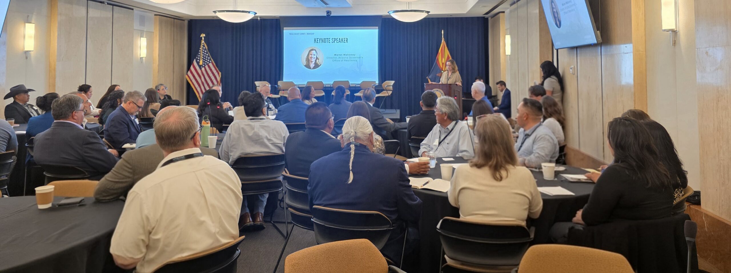 Attendees gathered for the opening keynote at the 2026 Arizona Tribal Energy Summit and Workshop