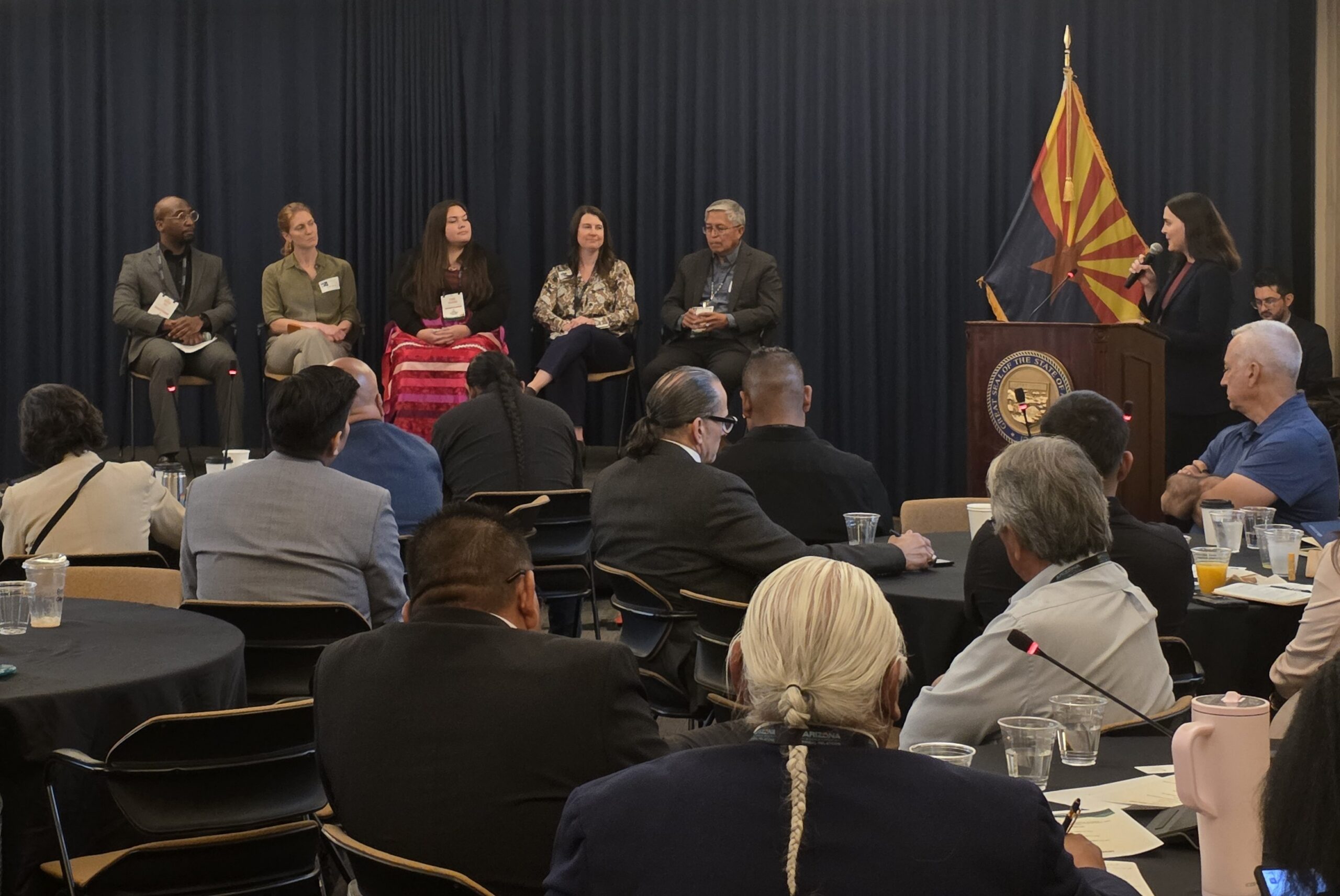 Panelists discussing funding, financing and technical assistance during the Arizona Tribal Energy Summit and Workshop